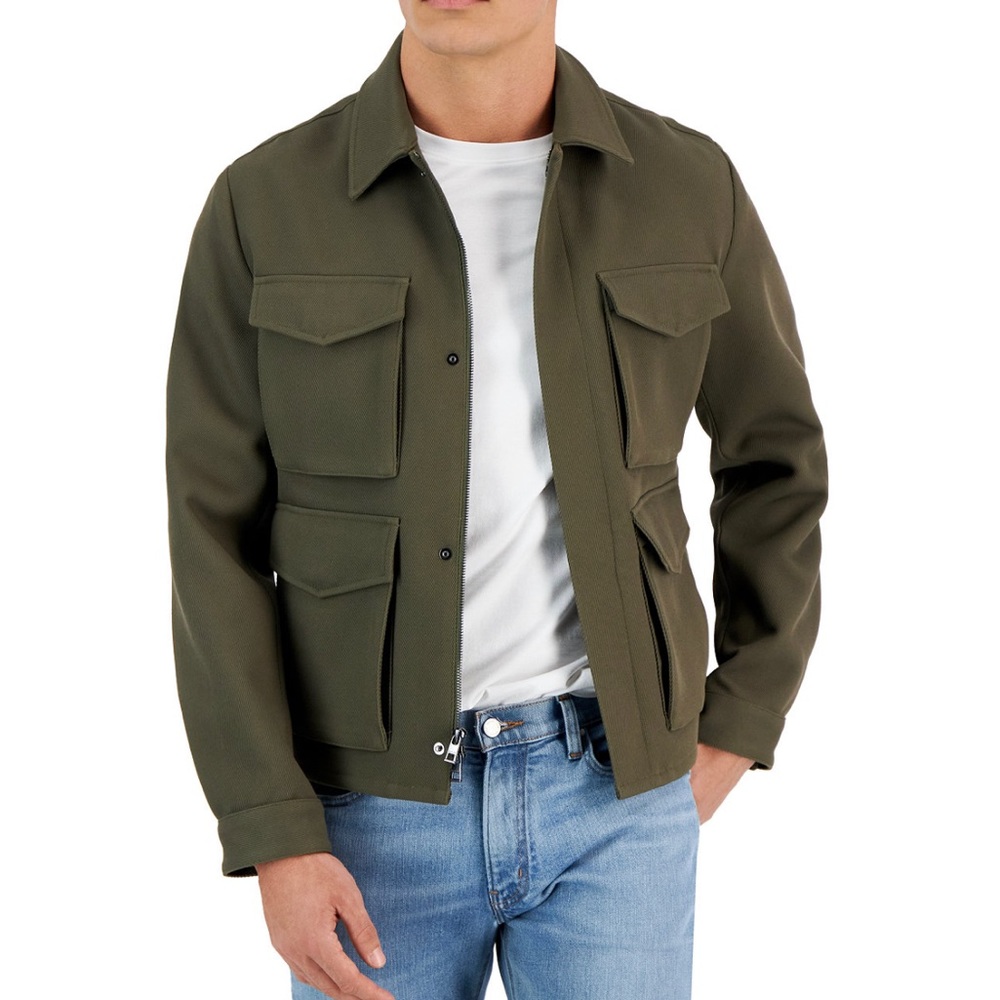Michael Kors olive green military style jacket size small in perfect condition.